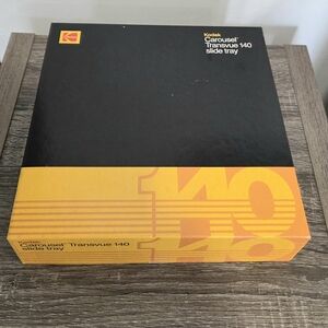 Kodak Carousel Transvue 140 Slide Tray w/ Original Box Complete and Slide Sheet.